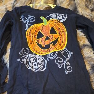 The Children's Place Black and Orange Pumpkin Shirt
